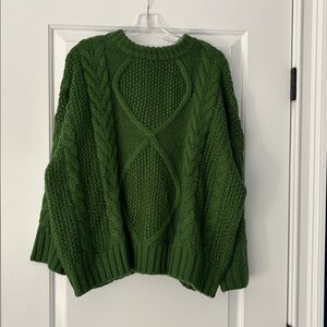 SNDYS Green Cable Knit Sweater
